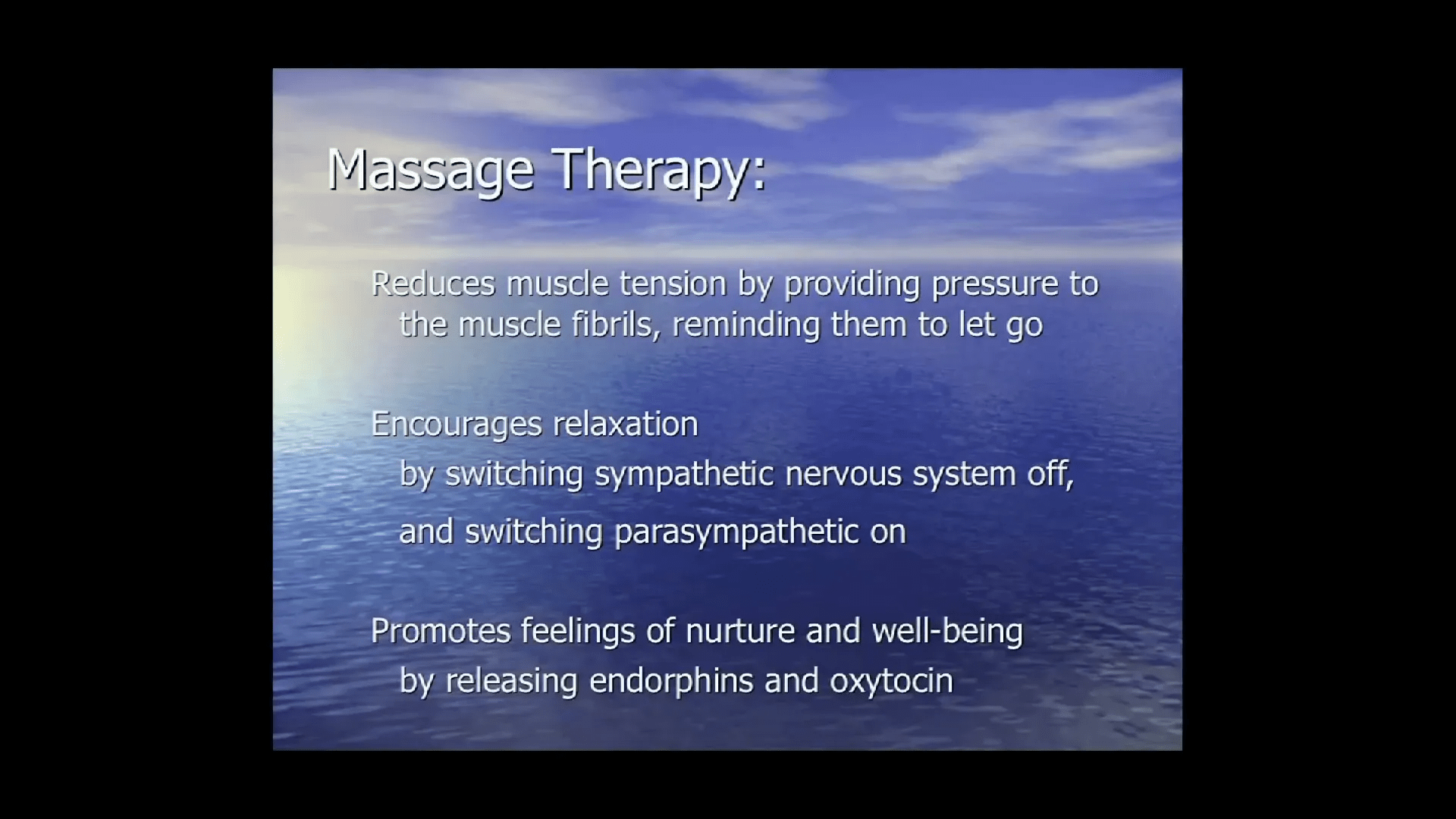 Rahatlama ve destekleyici dokunmanın önemi