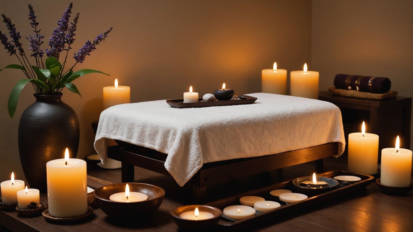 Masajınızı Geliştirmenin 6 İpucu Rahatlatıcı spa ortamında masaj masası