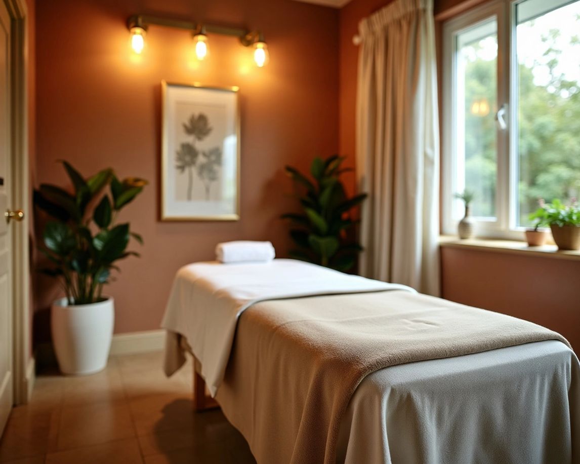 Teknoloji Çağında Masaj Terapisi: Geleceğin Mesleği Mi? Masaj terapisi ve teknoloji birleşimi, huzurlu bir ortam.