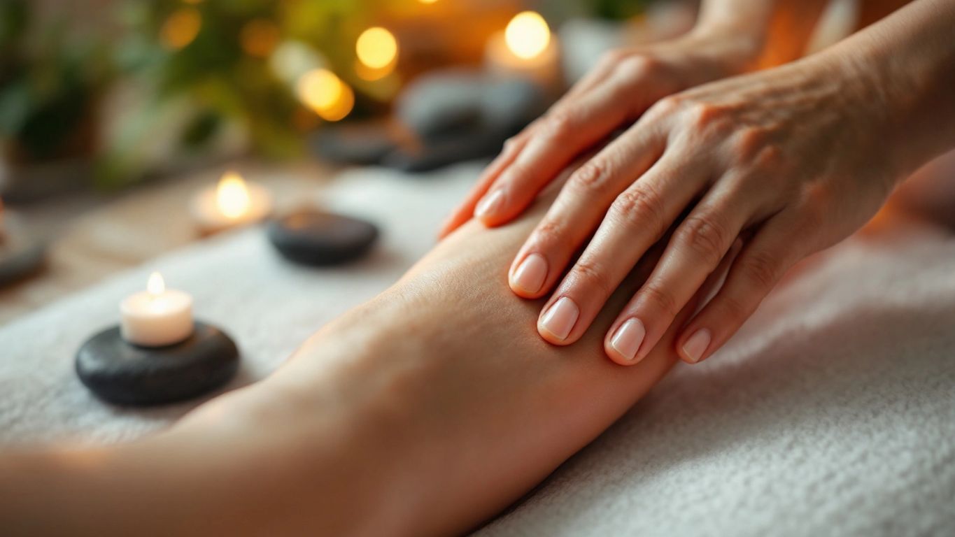 Ayak Refleksolojisi ve Masajı: Sağlığınıza Dokunan Bir Sanat Ayak masajı yapılan bir ayak yakın plan.