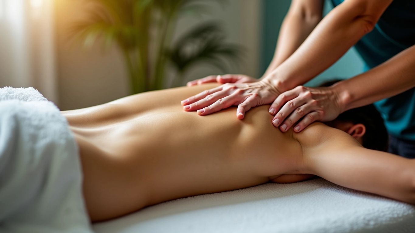 Masajların Kas Gelişimine Etkisi Masaj yapılan bir kişinin yakın plan fotoğrafı.