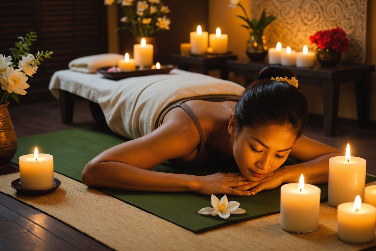 Mutlu Sonlu Masaj: Thai Masajı Deneyimim Rahatlatıcı Thai masajı sahnesi