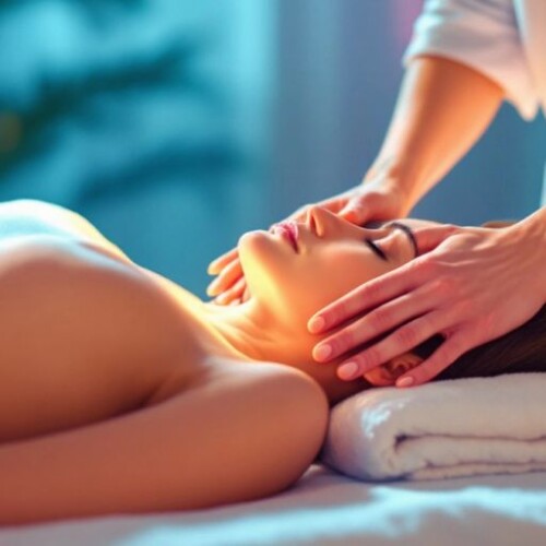 Bireysel masaj terapisti hizmeti alan bir kişi.