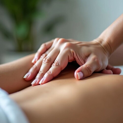 Masaj terapistinin başparmağına uyguladığı baskı.