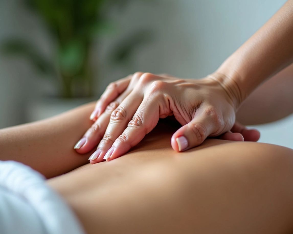 Masaj Terapistleri İçin Kendine Bakım: Başparmak Ağrısı Masaj terapistinin başparmağına uyguladığı baskı.