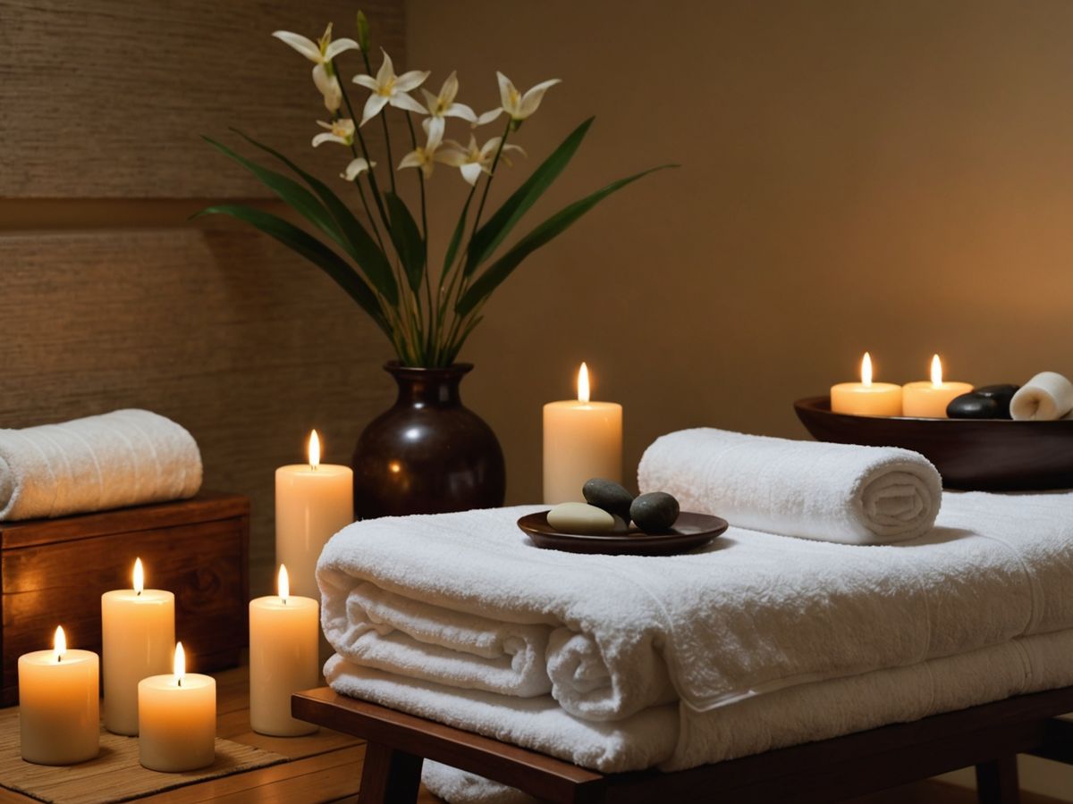 Masaj öncesi spa ortamı