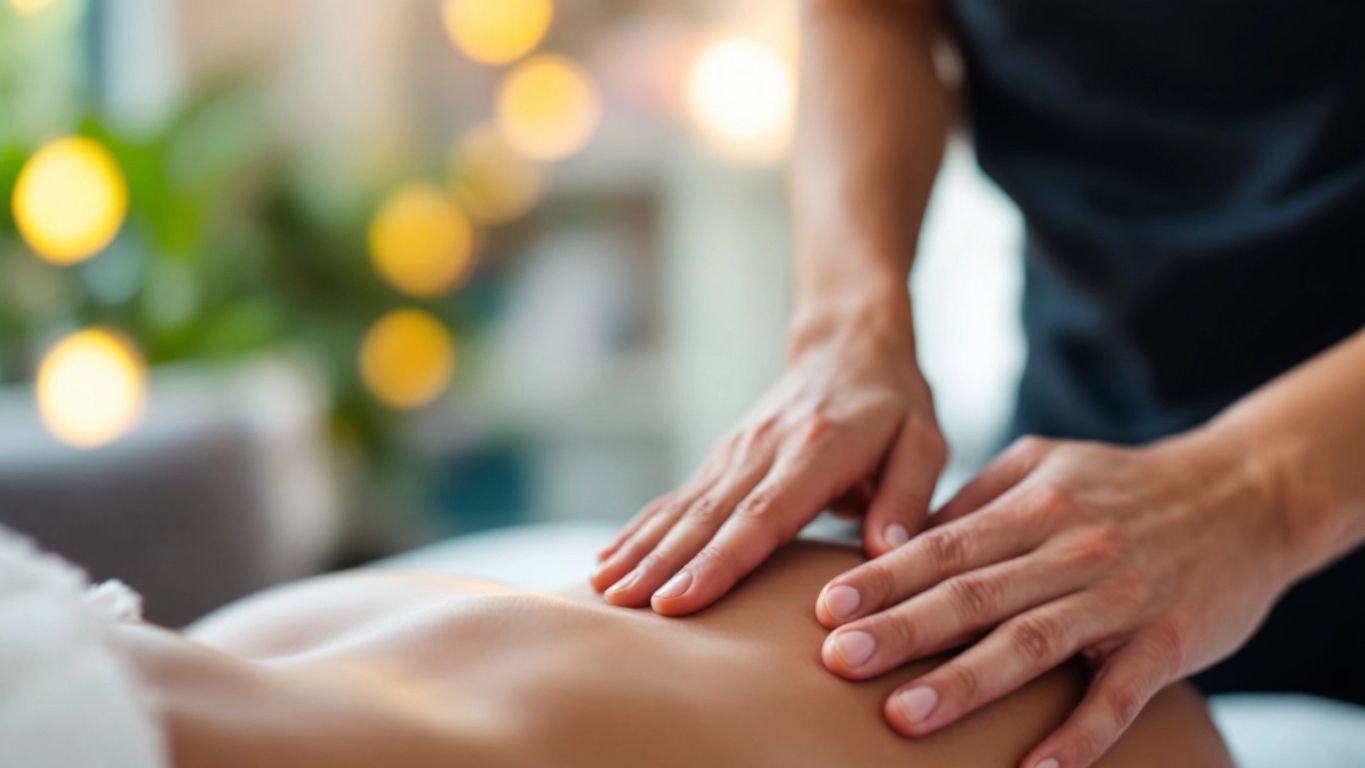 Omuz Masajı Teknikleri ile Ağrı Giderme (İleri Düzey Yöntemler) Omuz masajı yapan terapist ve rahatlayan müşteri.