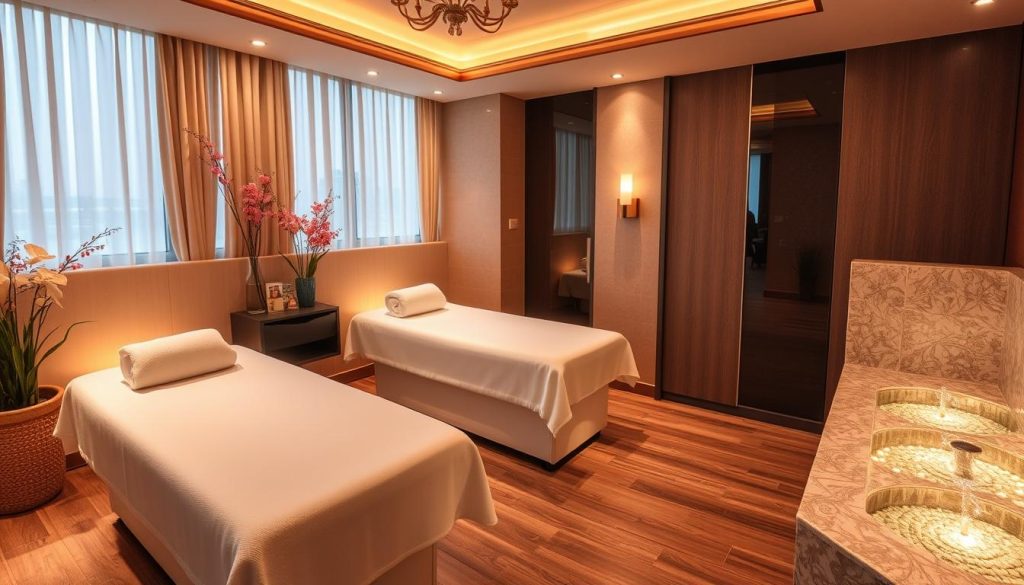 A cozy and inviting massage salon in Şile, Istanbul. Warm lighting illuminates the plush, well-appointed interior, creating a soothing ambiance. Comfortable massage tables sit in private alcoves, surrounded by calming floral arrangements and soothing water features. The space exudes a sense of tranquility and relaxation, inviting visitors to unwind and indulge in a rejuvenating massage experience. The layout is designed with convenience in mind, ensuring easy access and ample parking for patrons. An oasis of comfort and serenity in the heart of Şile. A cozy and inviting massage salon in Şile, Istanbul. Warm lighting illuminates the plush, well-appointed interior, creating a soothing ambiance. Comfortable massage tables sit in private alcoves, surrounded by calming floral arrangements and soothing water features. The space exudes a sense of tranquility and relaxation, inviting visitors to unwind and indulge in a rejuvenating massage experience. The layout is designed with convenience in mind, ensuring easy access and ample parking for patrons. An oasis of comfort and serenity in the heart of Şile.