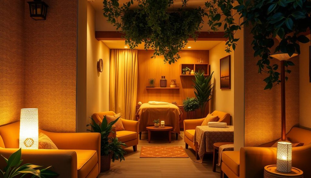 A cozy, welcoming massage studio nestled in a tranquil side street of Istanbul. Soft, ambient lighting casts a warm glow, inviting visitors to unwind. Plush, earthy-toned furnishings create an intimate, luxurious atmosphere. Wooden accents and potted plants lend a natural, soothing ambiance. The studio's prime location offers easy accessibility, yet maintains a sense of privacy and exclusivity. The camera captures the inviting entryway, drawing the viewer inside this oasis of relaxation and indulgence. A cozy, welcoming massage studio nestled in a tranquil side street of Istanbul. Soft, ambient lighting casts a warm glow, inviting visitors to unwind. Plush, earthy-toned furnishings create an intimate, luxurious atmosphere. Wooden accents and potted plants lend a natural, soothing ambiance. The studio's prime location offers easy accessibility, yet maintains a sense of privacy and exclusivity. The camera captures the inviting entryway, drawing the viewer inside this oasis of relaxation and indulgence.