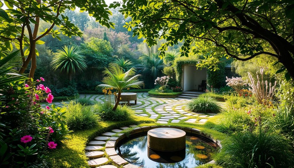 A serene garden oasis, lush with thriving greenery and vibrant blooms. Sunlight filters through the canopy, casting a warm, natural glow. In the foreground, a tranquil water feature reflects the tranquil scene, its soothing sounds calming the mind. Winding paths invite exploration, leading towards a secluded meditation alcove, where a harmonious balance of physical and mental well-being can be attained. The overall atmosphere exudes a sense of rejuvenation and inner peace, capturing the essence of "sağlıklı yaşam" - a healthy, balanced lifestyle. A serene garden oasis, lush with thriving greenery and vibrant blooms. Sunlight filters through the canopy, casting a warm, natural glow. In the foreground, a tranquil water feature reflects the tranquil scene, its soothing sounds calming the mind. Winding paths invite exploration, leading towards a secluded meditation alcove, where a harmonious balance of physical and mental well-being can be attained. The overall atmosphere exudes a sense of rejuvenation and inner peace, capturing the essence of "sağlıklı yaşam" - a healthy, balanced lifestyle.