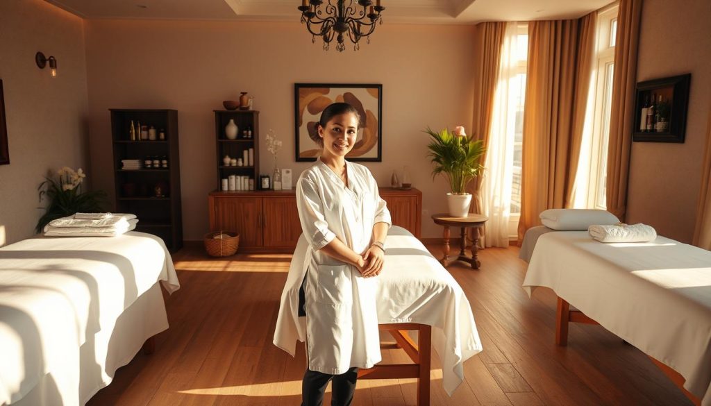 A serene massage studio nestled in the heart of Istanbul, bathed in warm, natural light. Plush massage tables draped in crisp, white linens await clients, with an array of essential oils and soothing music creating a tranquil ambiance. Subtle patterns on the walls and carefully curated decor elements evoke a sense of comfort and professionalism. In the foreground, a skilled, experienced massage therapist stands ready to provide personalized, therapeutic treatments tailored to each individual's needs. The overall scene exudes a calming, trustworthy atmosphere, reflecting the expertise and care of the reliable medical massage practitioners within. A serene massage studio nestled in the heart of Istanbul, bathed in warm, natural light. Plush massage tables draped in crisp, white linens await clients, with an array of essential oils and soothing music creating a tranquil ambiance. Subtle patterns on the walls and carefully curated decor elements evoke a sense of comfort and professionalism. In the foreground, a skilled, experienced massage therapist stands ready to provide personalized, therapeutic treatments tailored to each individual's needs. The overall scene exudes a calming, trustworthy atmosphere, reflecting the expertise and care of the reliable medical massage practitioners within.