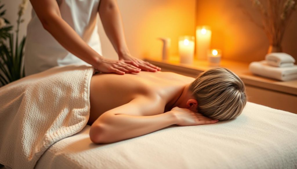 A serene massage therapy session, with a soothing ambiance of warm lighting, soft fabrics, and the gentle touch of skilled hands. A tranquil environment, free from distractions, where the focus is on the restorative power of various techniques – from deep tissue kneading to Swedish-style strokes, all working in harmony to alleviate tension and promote holistic well-being. The scene exudes a calming, therapeutic atmosphere, inviting the viewer to experience the healing benefits of this ancient practice. A serene massage therapy session, with a soothing ambiance of warm lighting, soft fabrics, and the gentle touch of skilled hands. A tranquil environment, free from distractions, where the focus is on the restorative power of various techniques – from deep tissue kneading to Swedish-style strokes, all working in harmony to alleviate tension and promote holistic well-being. The scene exudes a calming, therapeutic atmosphere, inviting the viewer to experience the healing benefits of this ancient practice.