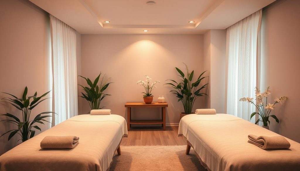 A serene, tranquil massage studio in Kadıköy, featuring soft, diffused lighting that creates a calming ambiance. Plush, comfortable massage tables are positioned in a cozy, warmly decorated space, with soothing natural textures and muted tones throughout. Lush potted plants and delicate floral accents add to the peaceful, spa-like atmosphere. The overall scene conveys a sense of professionalism, relaxation, and high-quality service, reflecting the reliable, trustworthy massage providers in the Kadıköy area. A serene, tranquil massage studio in Kadıköy, featuring soft, diffused lighting that creates a calming ambiance. Plush, comfortable massage tables are positioned in a cozy, warmly decorated space, with soothing natural textures and muted tones throughout. Lush potted plants and delicate floral accents add to the peaceful, spa-like atmosphere. The overall scene conveys a sense of professionalism, relaxation, and high-quality service, reflecting the reliable, trustworthy massage providers in the Kadıköy area.