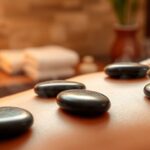 Sıcak Taş Masajı: Sırt Teknikleri Sıcak taş masajı uygulanırken bir kişinin sırtı.