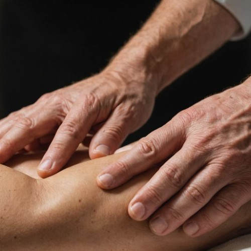 Ön kol masajı yapan terapist elleri