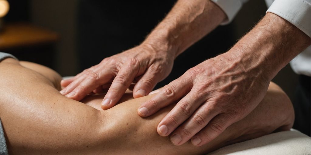 En İyi Masaj Teknikleri: Ön Kol Kasları ve Tenis Dirseği Ön kol masajı yapan terapist elleri
