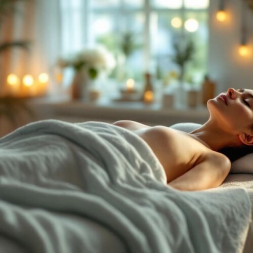 Rahat bir masaj yatağı ve huzur veren ortam.