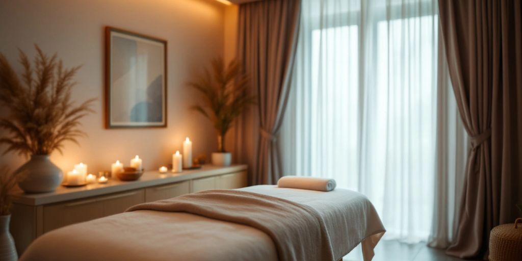 Esenyurt Masaj Salonu : Seçiminizde Rehberlik Sakin bir masaj salonu iç mekan görüntüsü.