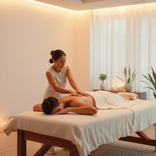 Personal massage scene in Istanbul spa.