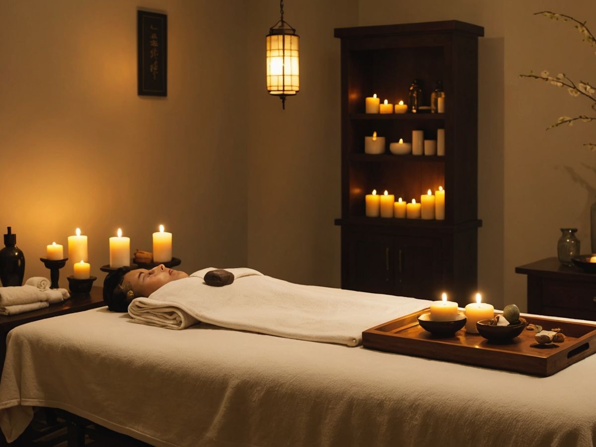 İstanbul Anadolu Yakası Masaj İçin Genel Bakış Rahatlatıcı spa sahnesi