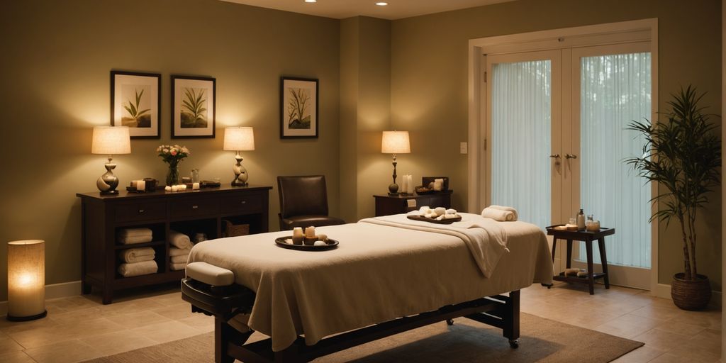Rahatlatıcı bir masaj odası