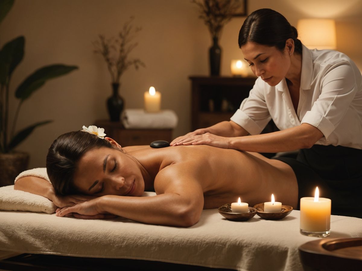 Rahatlatıcı masaj yapan profesyonel masöz