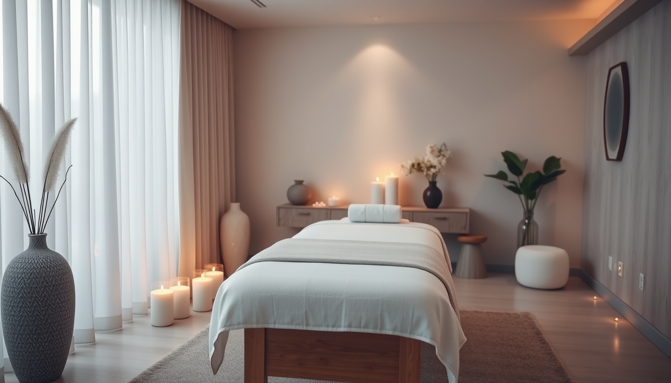 Taksim Masaj Deneyiminiz Nasıl? Görüşler Çok Çeşitli Modern massage therapy room with calming ambiance.